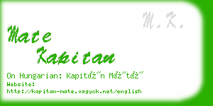 mate kapitan business card